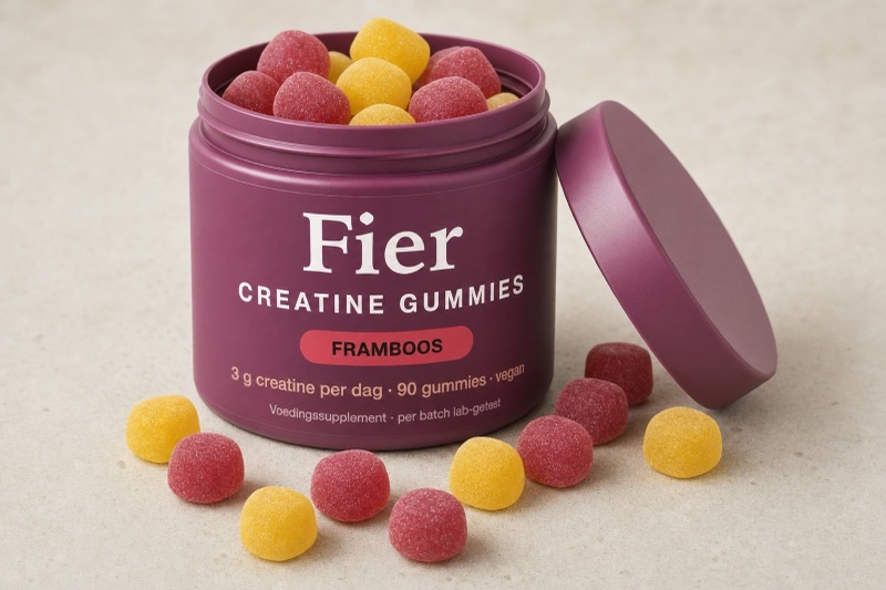 Zachte pectine-gummies in framboos en citroen, vegan